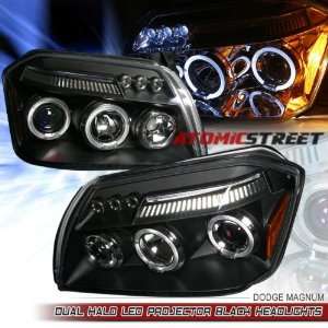  Dodge Magnum Headlights Black Halo LED Pro Headlights 2005 