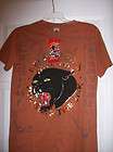 ED HARDY BOYS black panther BROWN / TAN BRAND NEW T SHIRT WITH TAGS
