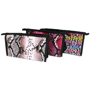 Boa Snakeskin Makeup Bag Cosmetic Pouch Set  