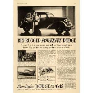  1935 Ad Chrysler Motor Dodge Division Touring Sedan Car 