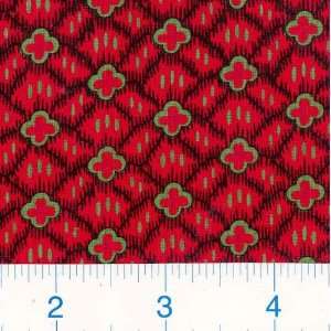  45 Wide Natchez Red Fabric By The Yard Arts, Crafts 