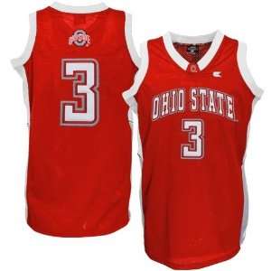 Ohio State Buckeyes #3 Scarlet Youth Endline Basketball Jersey  