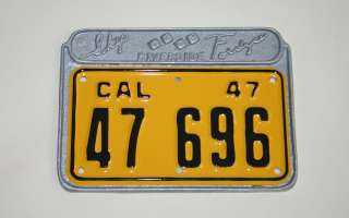 NEW California Motorcycle License Plate Frame 1934 1956  