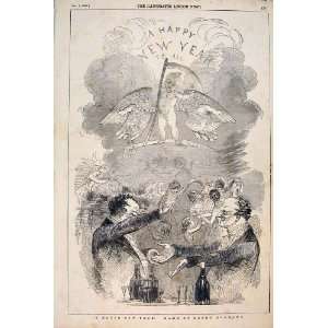  New Year Celebrations Sketches Meadows Party Print 1847 