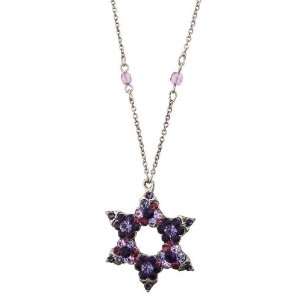 Michal Negrin Silver Plated Star of David Pendant Garnished with 