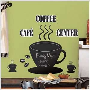  Coffee Cup Chalkboard Peel & Stick Wall Stickers