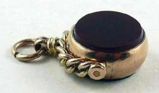 ct Spinning Watch Fob with Carnelian & Bloodstone  