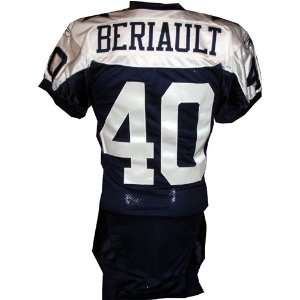  Justin Beriault #40 Cowboys Game Issued Navy Jersey(Size 