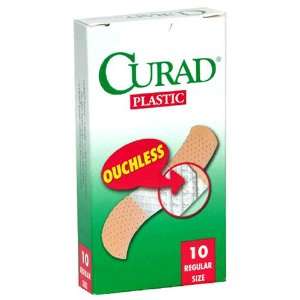  Curad Plastic Bandages, Regular, 10 bandages Health 