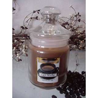 Cafe Mocha Scented Apothecary Glass Jar Wax Candle 9.5 Oz.