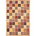 Hand knotted Oceans of Time Himalayan Sheep Wool Rug (6 x 9)