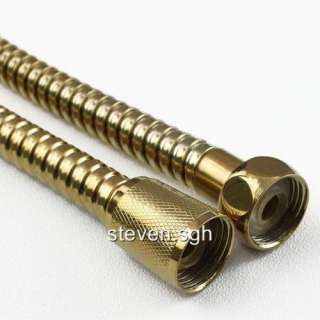 Polished Brass Braided Flexible Shower Hose 1.5M G1/2  