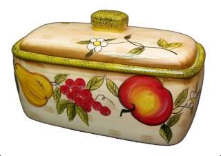 Fruit Cookie Jar Colorful Lid Seals Ceramic Gift Boxed  