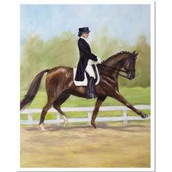 Michelle Moate Horse of Sport IV Signed Canvas Art  
