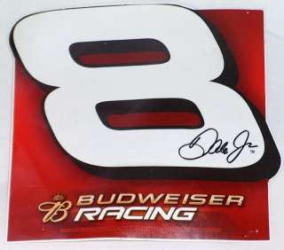 DALE EARNHARDT JR NASCAR #8 BUDWEISER RACING STICKER VF  