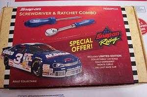   On Collectable Dale Earnhardt Ratcheting Screwdriver, Ratchet And Car