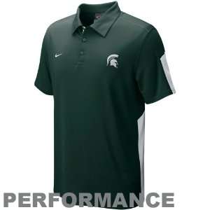  Nike Michigan State Spartans Green Sphere Performance Polo 