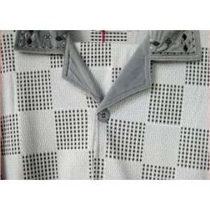  Mens 100% Cotton Long sleeved Nightwear With Square Print 