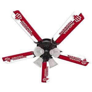 Indiana Hoosiers College 52 Ceiling Fan w/five blades & light kit 