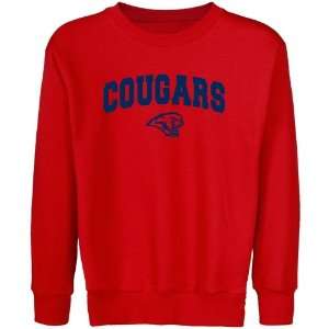 com Houston Cougar Hoodie Sweatshirt  Houston Cougars Youth Red Logo 