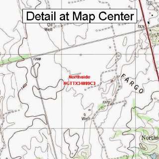 USGS Topographic Quadrangle Map   Northside, Texas (Folded/Waterproof 