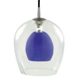   Ceiling Lamp with Blue Glass Shade   Brighton