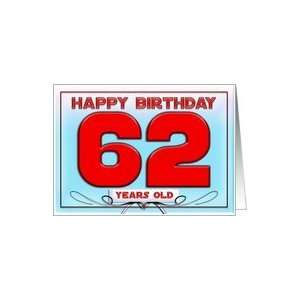  Happy birthday   62 years old Card Toys & Games