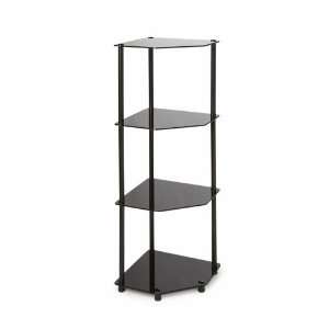  Convenience Concepts 157005B Midnight Classic Glass 4 Tier 