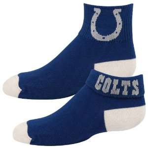   NFL Indianapolis Colts Royal Blue Preschool Roll Top Socks Automotive