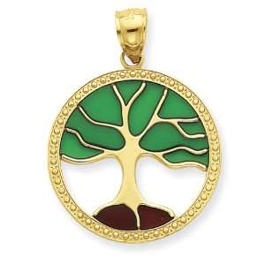  14K Stained Glassed Tree of Life Pendant Jewelry