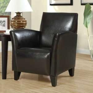  Accent Chair with Curved Arms in Dark Brown
