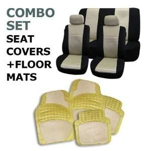 FH FB060112 + R12305 Combo Set Beige Airbag Compatible Seat Covers 