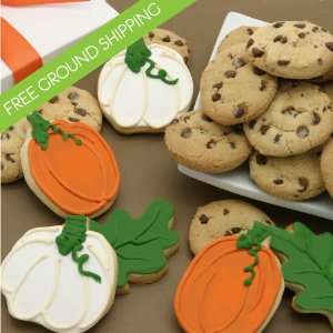 Autumn Harvest Duo Cookie Gift Box   FREE GROUND SHIPPING  