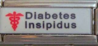 New Diabetes Insipidus Medical ID Alert Super Link Italian Charm Free 