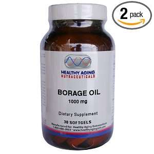   Borage Oil 1000 Mg 30 Softgels (Pack of 2)