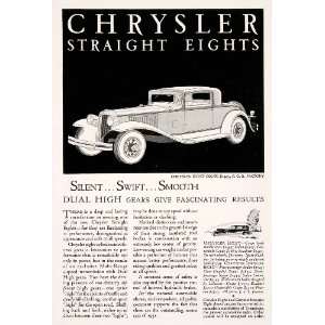  1931 Ad Antique Chrysler Straight Eight Coupe Dual High 