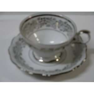  Cathedral Bridal Rose Cup and Saucer Set 