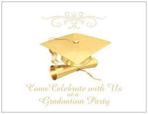 20 Gold GRADUATION Party Invitations Post Card CARDS  