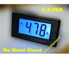 DC 0 5A DC Blue LCD Digital Panel Amp Meter ammeter Doesnt Require 