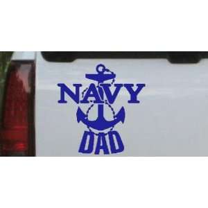 Blue 10in X 10.0in    Navy Dad Military Car Window Wall Laptop Decal 