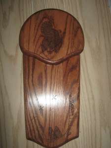 Mi morel mushrooms turkey fan mount red oak wood panel  