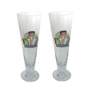   Betty Boop 22 ounce Pilsner Glasses   Set of 2