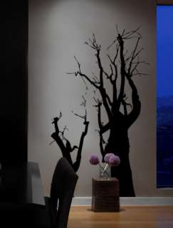 Vinyl Wall Art Decal Large Spooky Tree Silhouette  