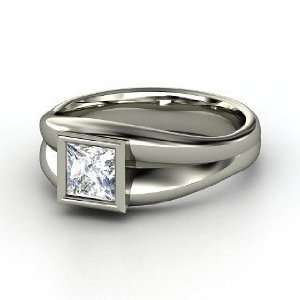  Akari Ring, Princess Diamond Sterling Silver Ring Jewelry
