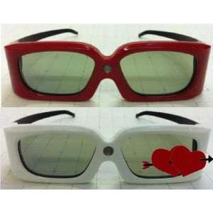   Red and 1 White 3D DLP Link Active Shutter Glasses 