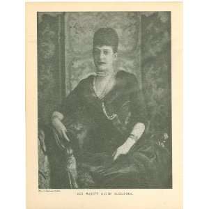  1901 Print Queen Alexandra of England 