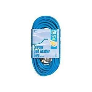 Coleman Cable 2628 14/3 Outdoor Extension Cord with Lighted Ends Cold 