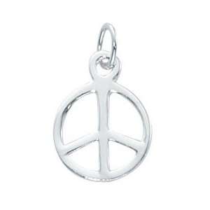  Sterling Silver Charm Peace Sign 10mm Arts, Crafts 