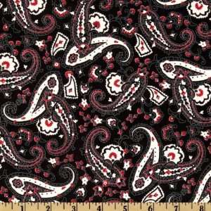  Not Just Salt and Pepper Paisley Black/White 56 Fabric 