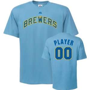  Milwaukee Brewers T Shirt Any Player Cooperstown Name and 